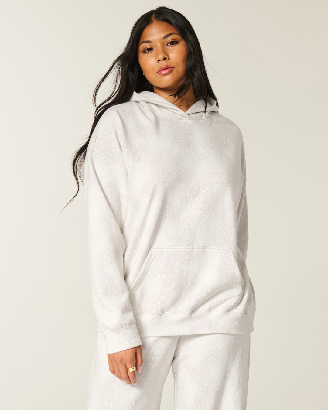 Oversized Deer Print Hoodie