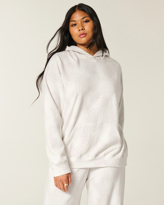 Oversized Deer Print Hoodie